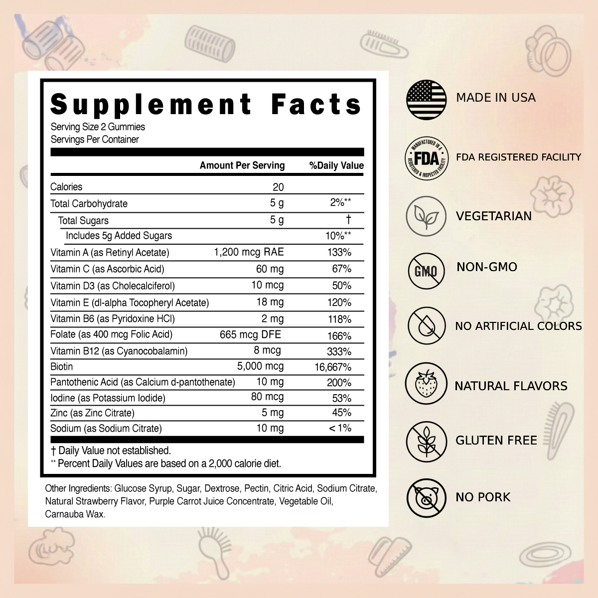 فيتامينات الشعر من إيفرهير - لمدة شهر واحد